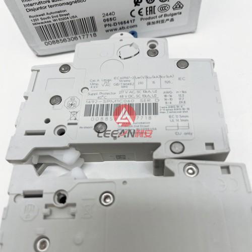 AB Allen Bradley MCCB  Single Pole​ Miniature Supplementary Circuit Breaker 1492-SPM1C060 New