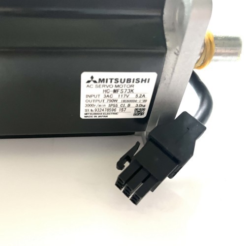 750W Mitsubishi Electric AC Servo Motor HC-MFS73K Input 3AC 117V 5.2A 3000rpm