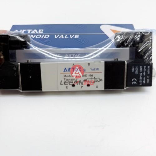 Airtac Three-position 5 Way Solenoid Air Valve 4V130E-06 Double Solenoid Valves 0.15-0.8MPa New