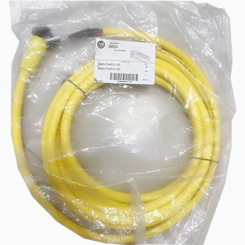 Brand New AB Yellow QD Cordset Connector with cable 889N-F4AFC-12F