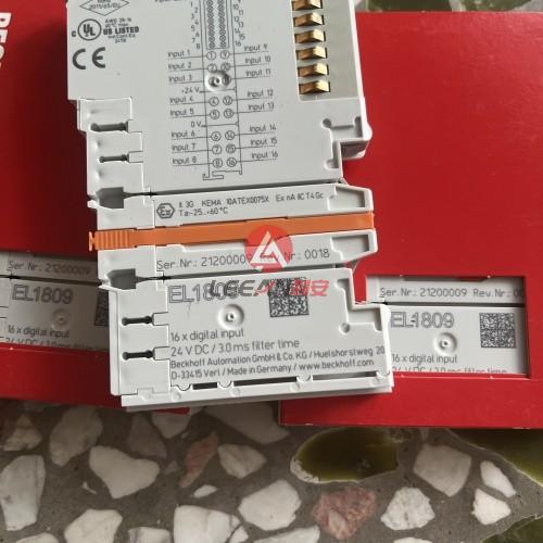 BECKHOFF 16-channel EtherCAT Digital Input Terminal EL1809 PLC Module 24VDC 3ms Filter Time New