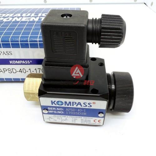 KOMPASS Adjustable Pressure Switch APSD-40-1 Relay Hydraulic DC30V 4A AC250V 3A New