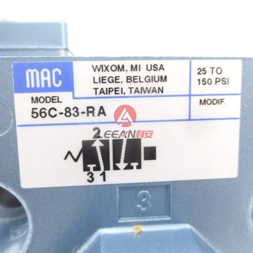 MAC 56 Series Operated Balanced Poppet Valve 56C-83-RA Solenoid Valves 25-150 PSI New Factory Sealed
