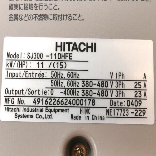 Hitachi SJ300 Series AC Drives SJ300-110HFE Inverter Power 11KW 15PH 380-480V New Original