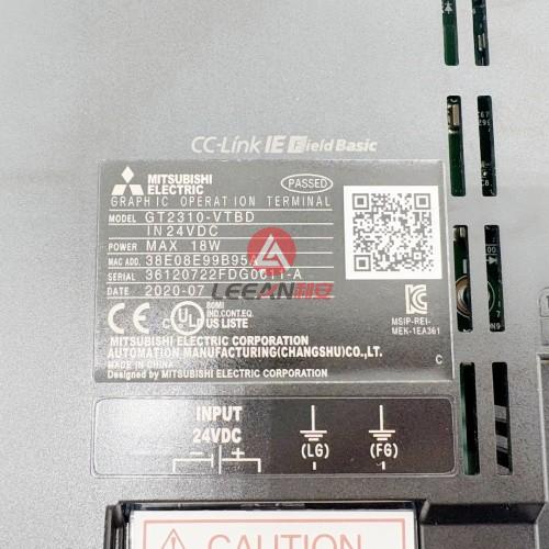 Mitsubishi Electric GOT2000 Graphic Operation Terminal Panel GT2310-VTBD HMI Human Machine Interface Touch Screen 24VDC 18W New