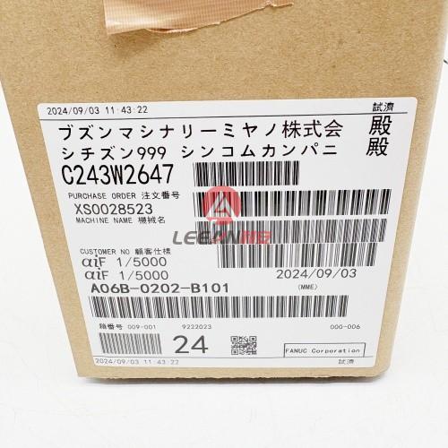 FANUC Alpha aiF 1/5000 AC Servo Motor A06B-0202-B101 Industrial CNC Servomotor 0.5KW 5000RPM New