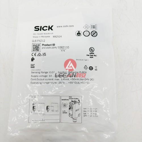 SICK Optic Electronic Optical Sensors GL6-P4212 Miniature Photoelectric Retro-reflective Sensor 1062110 New