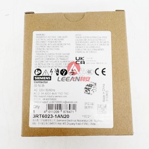 SIEMENS SIRIUS 3 Pole Power Contactor 3RT6023-1AN20 with Screw Terminal Size S0 200 VAC New