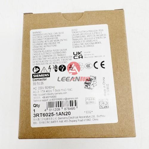 SIEMENS SIRIUS 3 Pole AC Contactor 3RT6025-1AN20 Contactors Size S0 Screw Terminal 220VAC 1NO 1NC New