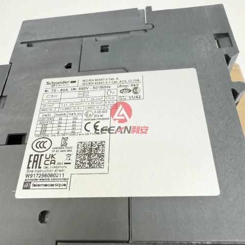 Schneider Electric TeSys Deca 3 Poles Motor Circuit Breaker GV3P80 Thermal Magnetic Breakers 70-80A 690V New