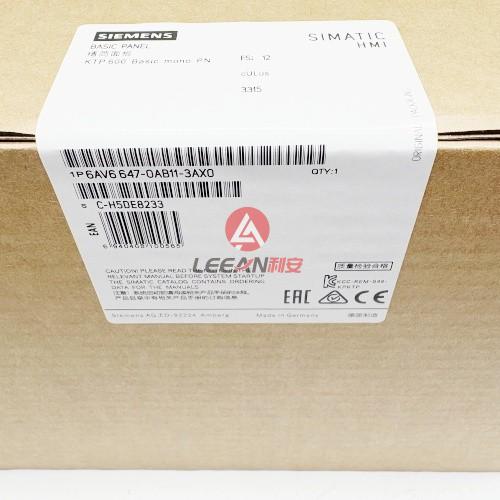 SIEMENS SIMATIC HMI KTP600 MONO PN Touch Screen 6AV6647-0AB11-3AX0 Basic Panel Operation Display 5.7 Inches LCD 24VDC 6W New