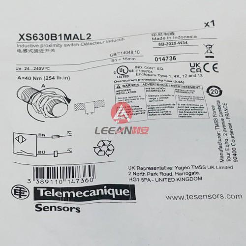 Telemecanique Inductive Proximity Sensor XS630B1MAL2 Metal Sensors 24-240VAC/DC with 2M Cable L62MM New