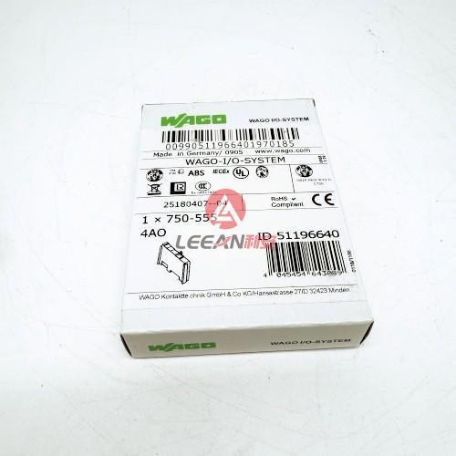 WAGO 4-Channel Analog Output Module 750-555 PLC Modules Din Rail Signal Current 4-20mA New