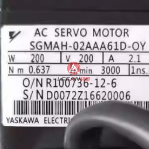 Yaskawa 200W Industrial Robotic AC Servo Motor SGMAH-02AAA61D-OY Servomotor 200V New