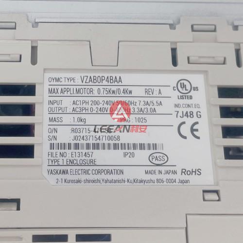 Omron Yaskawa OYMC 0.75KW/0.4KW V1000 Compact Vector Control Drive VZAB0P4BAA Inverter CIMR-VZBA0003BAA New